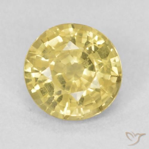 0.48ct Naturale Giallo chiaro Zaffiro, Rotondo, VVS-VS