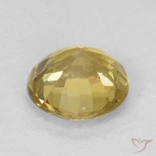 Zaffiro Giallo chiaro naturale da 0.48 ct, Rotondo, VVS-VS