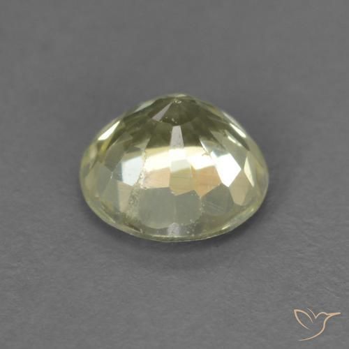 Zaffiro Giallo chiaro naturale da 0.40 ct, Rotondo, VVS-VS