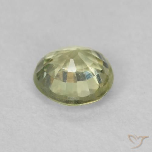 Zaffiro Giallo chiaro naturale da 0.39 ct, Rotondo, VS