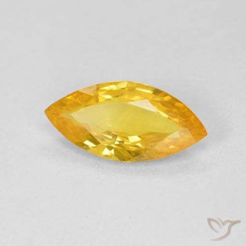 Zaffiro Arancio dorato naturale da 1.79 ct, Taglio marquise, VS-SI