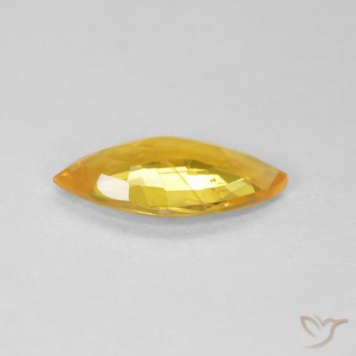 Zaffiro Arancio dorato naturale da 1.79 ct, Taglio marquise, VS-SI
