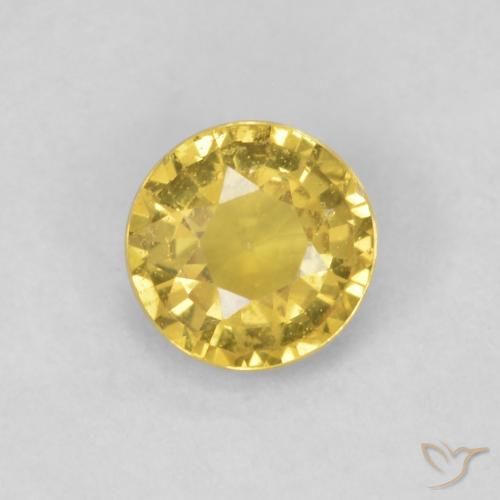 0.45ct Naturale Oro chiaro Zaffiro, Rotondo, SI