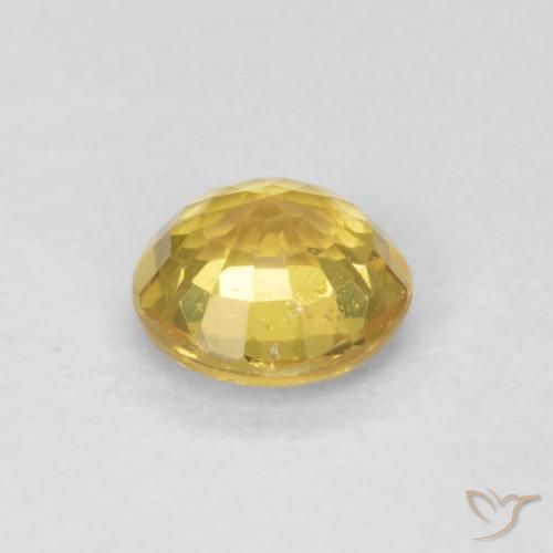 Zaffiro Oro chiaro naturale da 0.45 ct, Rotondo, SI