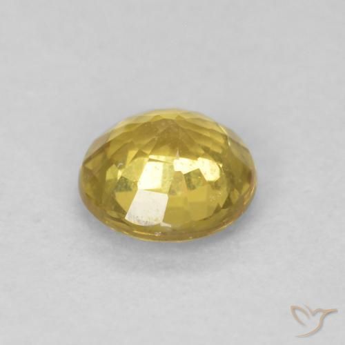 Zaffiro Oro giallastro naturale da 0.45 ct, Rotondo, SI