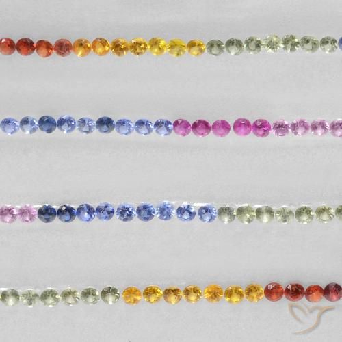 5.57ctw Naturale Multicolore Zaffiro, Rotondo, VS
