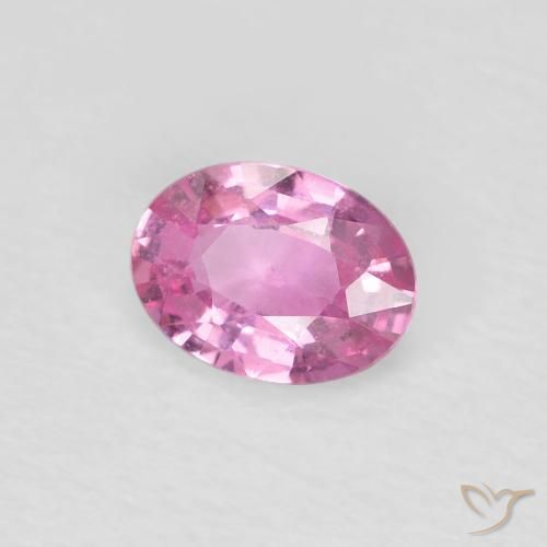 Zaffiro Rosa medio naturale da 0.62 ct, Ovale, VS