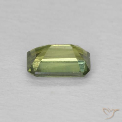 Zaffiro Terra Verde naturale da 0.43 ct, Ottagonale / Taglio smeraldo, VS
