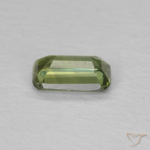 Zaffiro Verde caldo naturale da 0.40 ct, Ottagonale / Taglio smeraldo, VS
