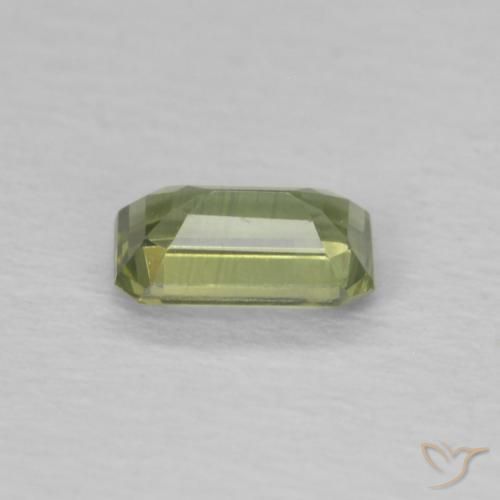Zaffiro Terra Verde naturale da 0.40 ct, Ottagonale / Taglio smeraldo, VVS-VS