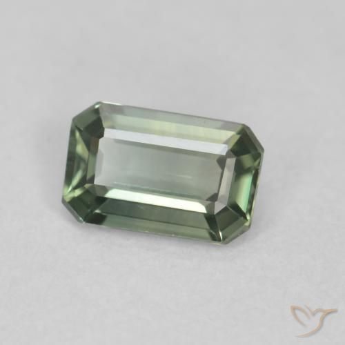 Zaffiro Verde naturale da 0.39 ct, Ottagonale / Taglio smeraldo, VVS