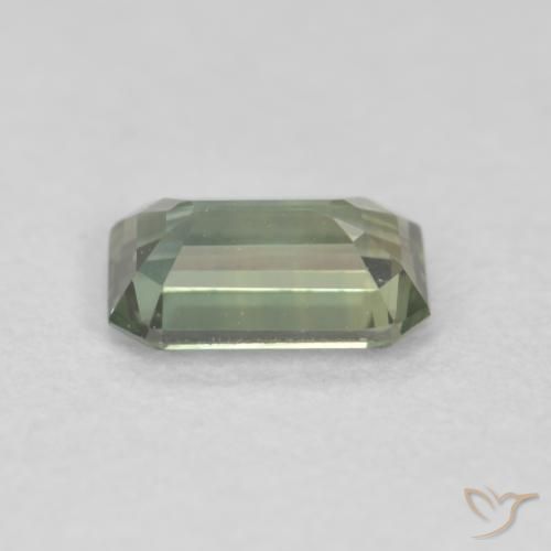 Zaffiro Verde naturale da 0.39 ct, Ottagonale / Taglio smeraldo, VVS