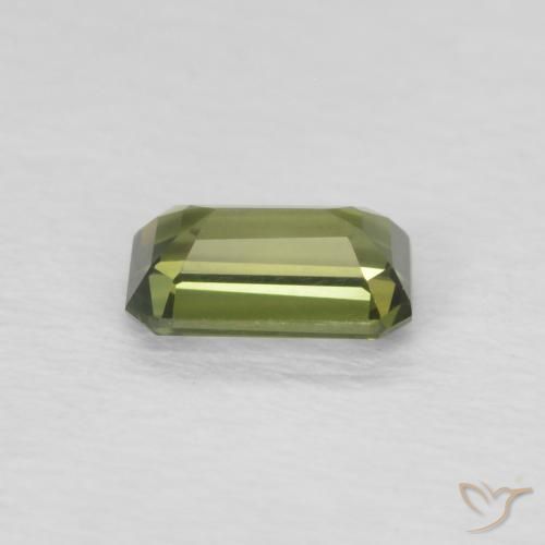 Zaffiro Terra Verde naturale da 0.43 ct, Ottagonale / Taglio smeraldo, VVS