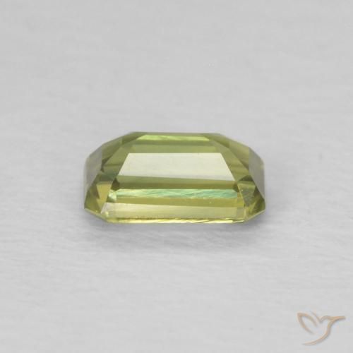 Zaffiro Verde medio naturale da 0.45 ct, Ottagonale / Taglio smeraldo, VVS-VS