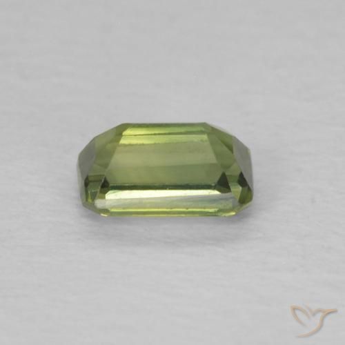 Zaffiro Verde scuro naturale da 0.48 ct, Ottagonale / Taglio smeraldo, VVS-VS