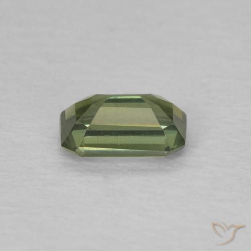 Zaffiro Verde foresta naturale da 0.41 ct, Ottagonale / Taglio smeraldo, VVS