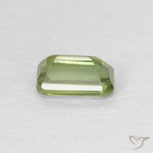 Zaffiro Verde foresta naturale da 0.50 ct, Ottagonale / Taglio smeraldo, VVS-VS
