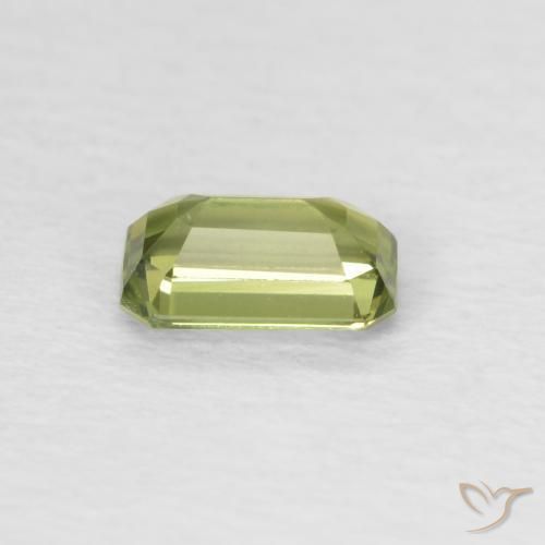 Zaffiro Verde scuro naturale da 0.42 ct, Ottagonale / Taglio smeraldo, VVS