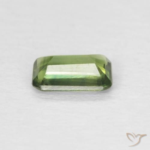 Zaffiro Verde foresta naturale da 0.38 ct, Ottagonale / Taglio smeraldo, VS