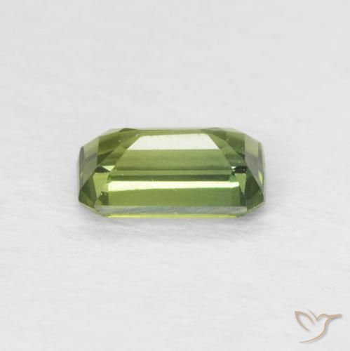 Zaffiro Verde scuro naturale da 0.40 ct, Ottagonale / Taglio smeraldo, VS