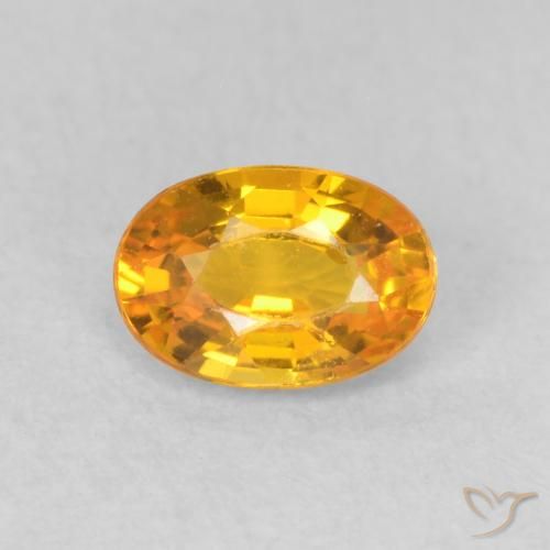 0.68ct Naturale Arancio intenso-OroG Zaffiro, Ovale, VVS-VS