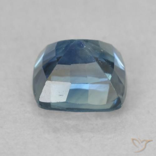Zaffiro Azzurro-Verde naturale da 0.68 ct, Cuscino, VS-SI