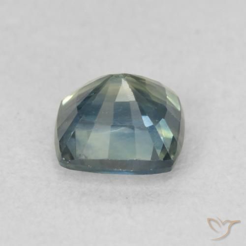 Zaffiro Blu verdastro naturale da 0.74 ct, Cuscino, VS-SI