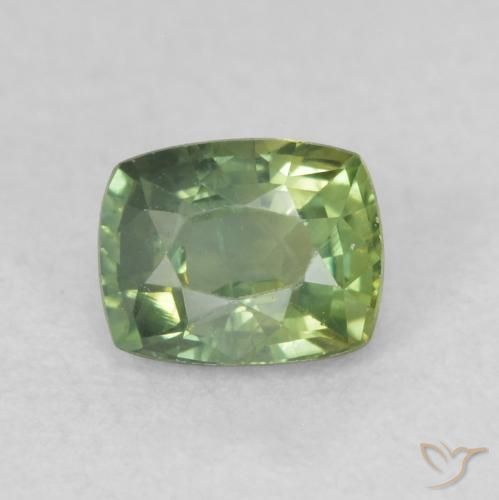 0.58ct Naturale Verde scuro Zaffiro, Cuscino, VS-SI