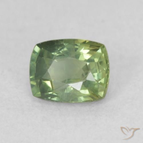 Zaffiro Verde scuro naturale da 0.58 ct, Cuscino, VS-SI
