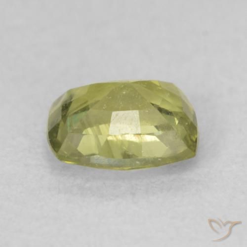 Zaffiro Verde giallastro naturale da 0.70 ct, Cuscino, VS-SI