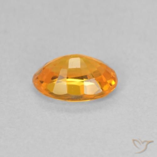 Zaffiro Albicocca Arancia naturale da 0.59 ct, Ovale, VS