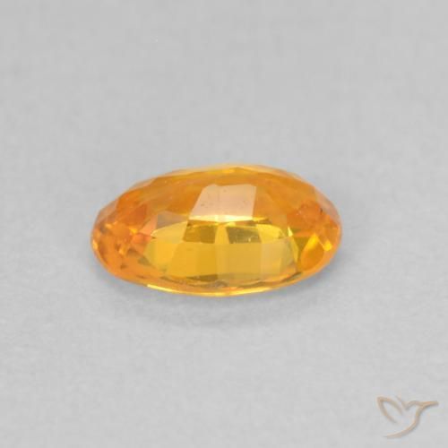 Zaffiro Arancio Medio naturale da 0.62 ct, Ovale, VS