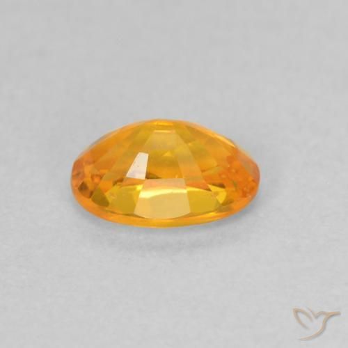 Zaffiro Albicocca Arancia naturale da 0.65 ct, Ovale, VS