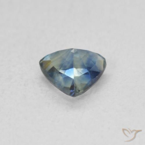 Zaffiro Teal-blu naturale da 0.51 ct, Taglio trillion, VS
