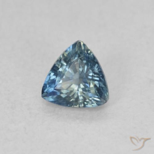Zaffiro Teal-blu naturale da 0.50 ct, Taglio trillion, VS