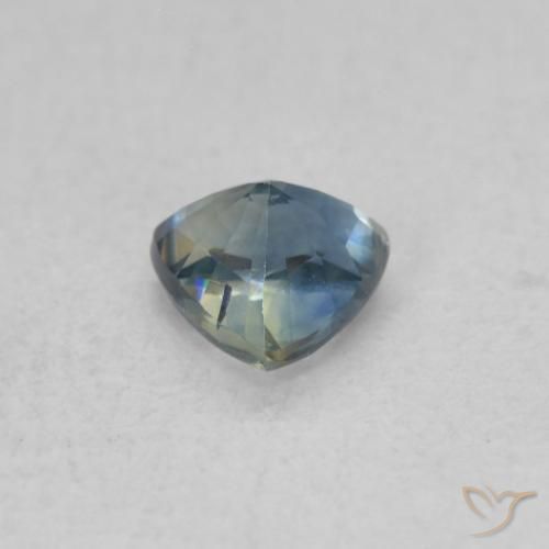 Zaffiro Teal-blu naturale da 0.50 ct, Taglio trillion, VS