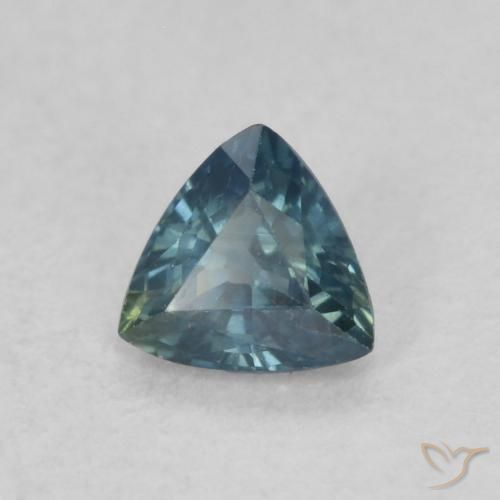 Zaffiro Teal-blu naturale da 0.33 ct, Taglio trillion, VS