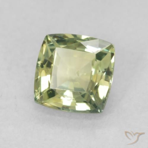Zaffiro Verde terroso naturale da 0.79 ct, Cuscino, VVS-VS