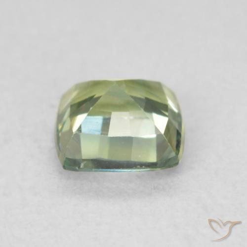 Zaffiro Verde terroso naturale da 0.79 ct, Cuscino, VVS-VS