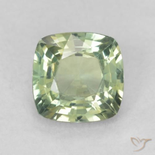 0.89ct Naturale Verde Salvia Chiaro Zaffiro, Cuscino, VVS-VS