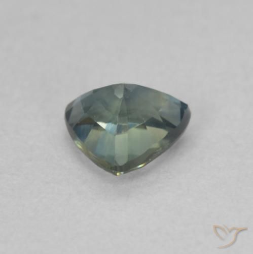 Zaffiro Teal-blu naturale da 0.48 ct, Taglio trillion, VVS-VS