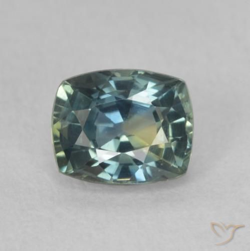 Pietra preziosa di zaffiro verde acqua da 0,74 carati, Cuscino Zaffiro sciolto dal Madagascar, Gemma naturale, 5,4 x 4,4 mm, Photo A