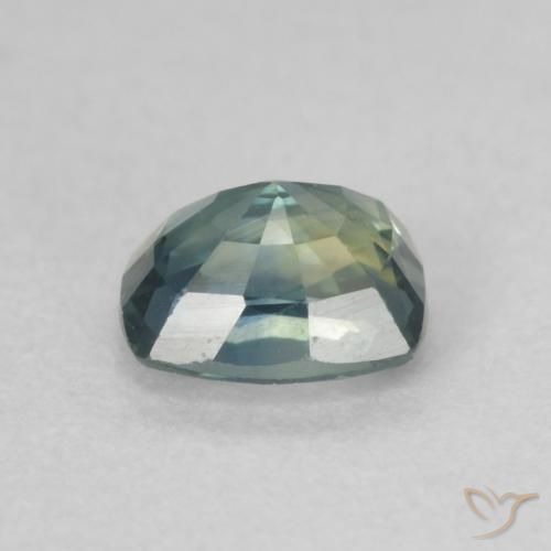 Zaffiro Teal-blu naturale da 0.74 ct, Cuscino, VVS-VS
