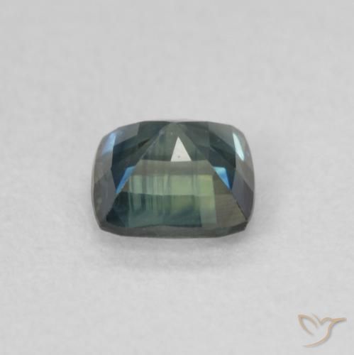 Zaffiro Teal Blue naturale da 0.53 ct, Cuscino, VVS-VS