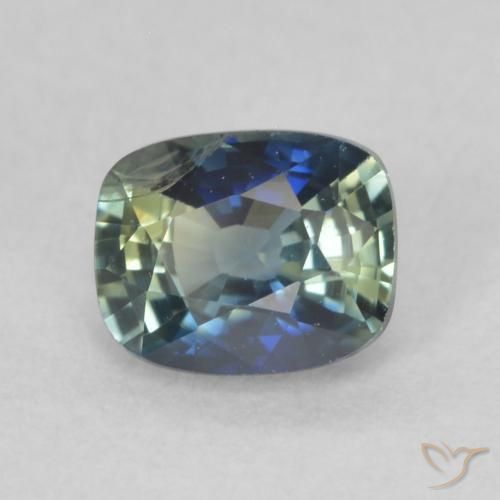 Zaffiro Teal-blu naturale da 0.60 ct, Cuscino, VS
