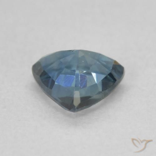 Zaffiro Blu verdastro naturale da 0.56 ct, Taglio trillion, VS