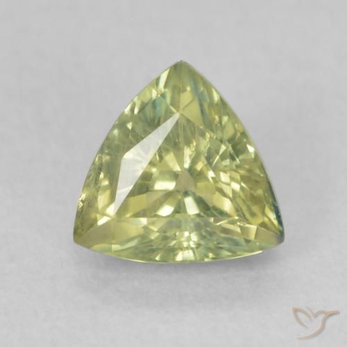 0.65ct Naturale Giallo medio Zaffiro, Taglio trillion, VS