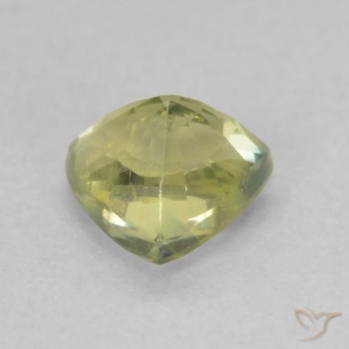 Zaffiro Giallo medio naturale da 0.65 ct, Taglio trillion, VS