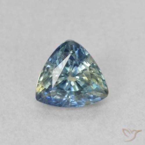 0.40ct Naturale Teal-blu Zaffiro, Taglio trillion, VS