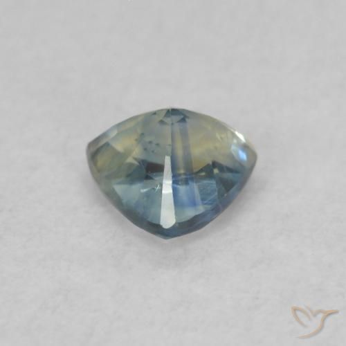 Zaffiro Teal-blu naturale da 0.40 ct, Taglio trillion, VS